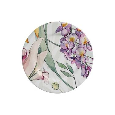 Imagem de Prato Cerâmica Branca - Resistente, Micro-ondas, Lava-louças