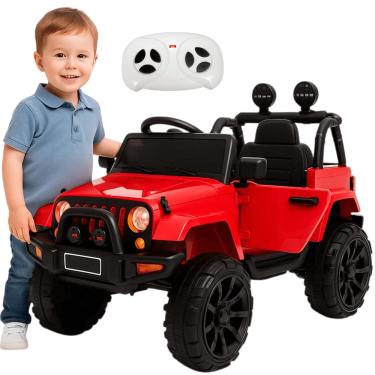 Imagem de Mini Carro Elétrico Jipe Importway Vermelho 12V com Controle Remoto