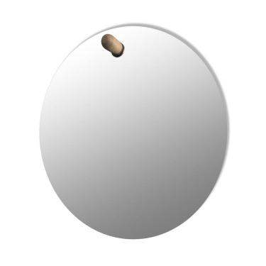 Imagem de Espelho Decorativo Pen Pendurador Wood 50 Cm Redondo