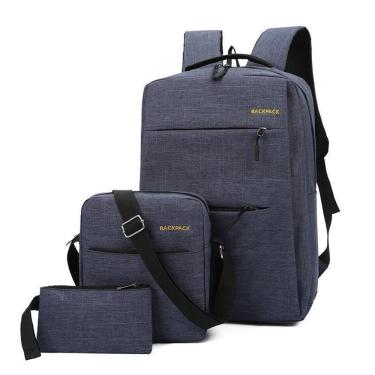 Imagem de Kit 3 Itens Mochila Bolsa Versátil Notebook Ou Escritório
