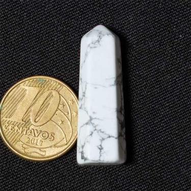 Imagem de Mini Pontinha Howlita Branca Pedra Natural 30 a 45 mm - Cristais de Cu