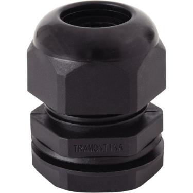 Imagem de Conector prensa-cabo 1.1/2 polegada Tramontina em termoplástico preto 