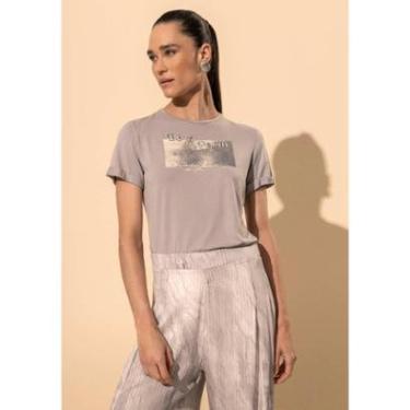 Imagem de Blusa T-shirt Com Estampa Localizada Em Malha Modal-Feminino