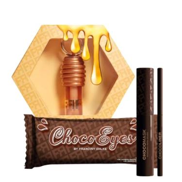 Imagem de Franciny Ehlke Kit de Maquiagem, Máscara Chocoeyes Marrom e Lápis para Olhos, Lip Honey Hidratante Labial