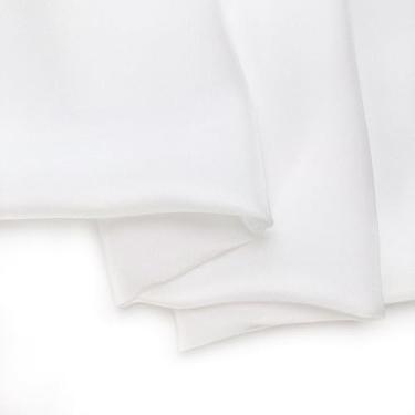 Imagem de 12 Momme Mulberry Silk Chiffon Roupas Tecido Impresso Telas Vestidos Tule Elegante Luxo para Mulheres para Costura por Metros SC12L (Branco Natural, 1 jarda)