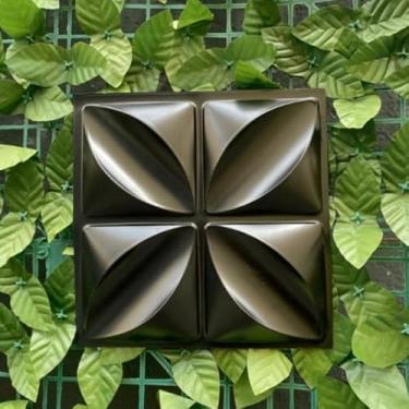 Imagem de Kit 50 100 200 Placas 3D Para Revestimento de Parede Adesivo 25x25cm (200,Pétala Preta)