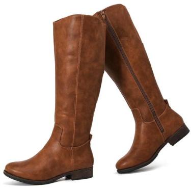 Imagem de Botas de cano alto Ruiee Women, elegantes e confortáveis, cinza, taman
