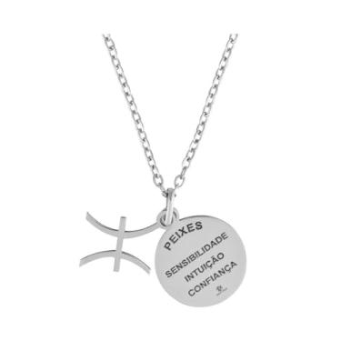 Imagem de Colar de Aço Signo Peixes 18mm 50cm