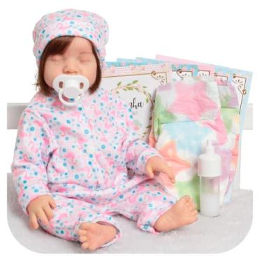 Imagem de Bebê Reborn Boneca Realista Silicone Lívia Fio a Fio Itens