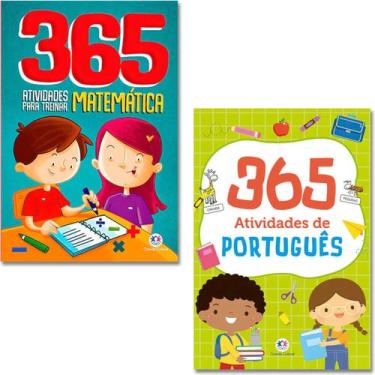 Imagem de Kit Livro 365 Atividades Matemática + Português  Apoio Reforço Escolar