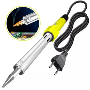 Imagem de Ferro De Solda 100w Profissional Ponta Fina Lápis C/ Suporte - NAVY+PR