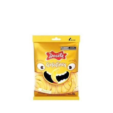 Imagem de 2 Pacotes Bala de Gelatina Banana 80g - Docile, 2 unidades