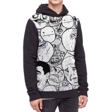 Imagem de Moletom Com Capuz Memes Ref:173 - smoke, Preto, GG