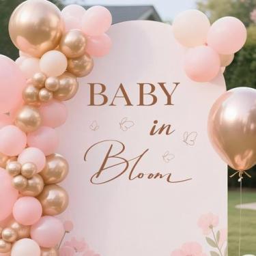 Imagem de Adesivos de chá de bebê Bawusou Baby in Bloom Decalque