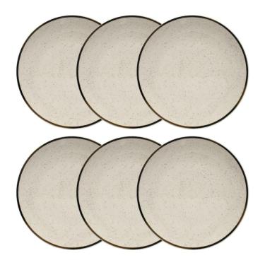 Imagem de Conjunto 6 Pratos Rasos 26cm Brisa Cerâmica Oxford