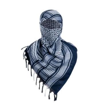 Imagem de Lenço Shemagh FREE SOLDIER 110x110cm Azul Tático Cinza