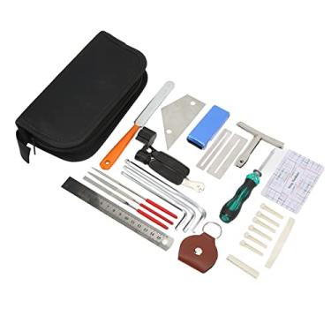 Imagem de RiToEasysports KIT de Ferramentas de Reparo de Guitarra Tudo-em-um para Instrumentos de Cordas Acústicos e Eletrogitars, Baixo, Banjos, Bandolim, para Amantes de Guitarra, Aço Inoxidável + Material