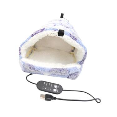 Imagem de Ｂｅｓｇａ Hamster Warm House Fleece Hut Alimentado Por USB Confortável Pet Supplies Rede Pendurado para Ouriço Chinchila Pássaros, Violeta M