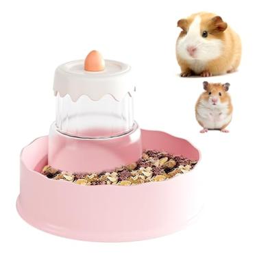 Imagem de Mini&moe Tigela de comida para hamster – Alimentador automático de porquinhos-da-índia sem derramamento, dispensador de ração para animais de estimação pequeno para gerbil, rato, chinchila, furão