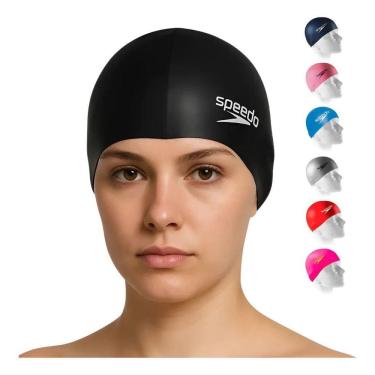 Imagem de Touca De Natação Speedo Silicone Impe Azul-Escuro Limpa