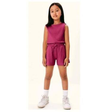 Imagem de Hering Kids Conjunto Regata e Shorts Canelado-Feminino
