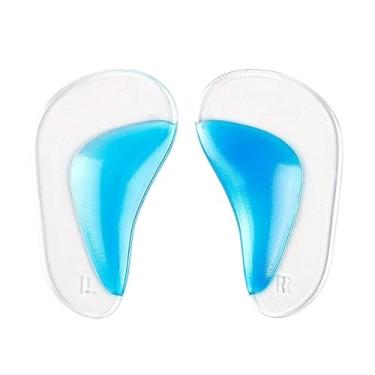 Imagem de Palmilha de Silicone para Arco Plantar - Corrector para Pé Chato e Pé Cavo | Palmilha Ortopédica em Gel com Suporte Azul(Adultos G - 10CM (02843))
