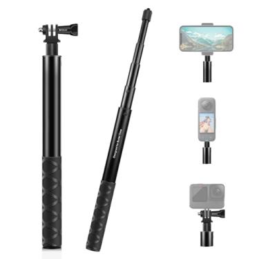 Imagem de PULUZ Bastão de selfie invisível de 114 cm para Insta360, monopé de extensão para câmeras de ação Insta360 X5, X4, X3, X2, Insta 360 ONE R, RS, GoPro, DJI Osmo 360