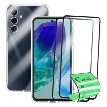 Imagem de Kit Capa Anti Impacto e 2 Película De Cerâmica 9D Para Samsung Galaxy M55