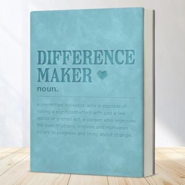 Imagem de Difference Maker Gifts Employee Appreciation Gift Thank You Gifts for Coworkers Boss Mentor, aposentadoria, despedida, presentes de despedida, criador de diferenças, definição de couro, caderno de