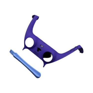 Imagem de Controle PS5 Cromado Fosco Com Faixa Decorativa E Tampa De Controle Co