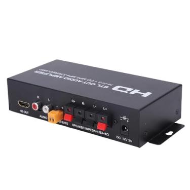 Imagem de Zopsc Amplificador de Potência Estéreo, Amplificador Estéreo HiFi de 2 X 80 W Com 5.0 e Controle de Agudos de Graves, para Uso Externo Em Barco de Carro Em Home Theater (plugue americano)