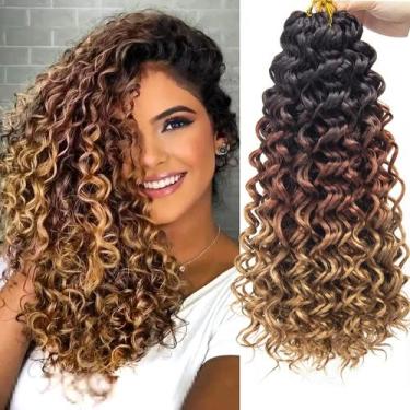 Imagem de Crochet Hair YXCHERISHAIR GoGo Curl 8 pacotes de 35 cm 70 g 1B/30/27
