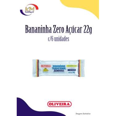 Imagem de Bananinha Tradicional Zero Adição de Açúcares 22g c/6 unidades - Olive