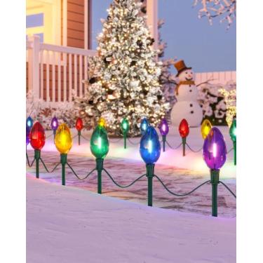 Imagem de Luzes de caminho de Natal SURAIELEC Jumbo C9 20 pés e 10 lâmpadas