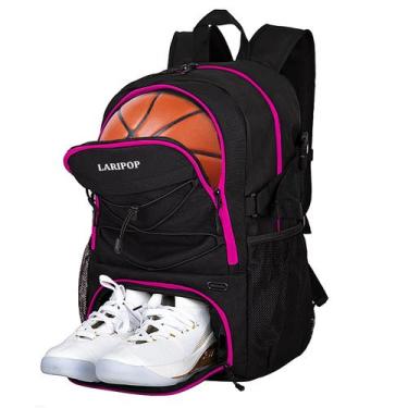 Imagem de Mochila de basquete LARIPOP Gifts para homens com composição de bolas 