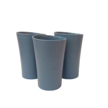 Imagem de Kit 03 Copos Plastico Duro Resistente Bebidas 400Ml Azul