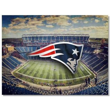 Imagem de WHZKCYH Pôster Rugby Patriots Team Champions para fãs crianças festa de aniversário Gitfs-Tom Brady-Drake Maye pôsteres-impressão em tela para decoração de quarto de menino futebol americano