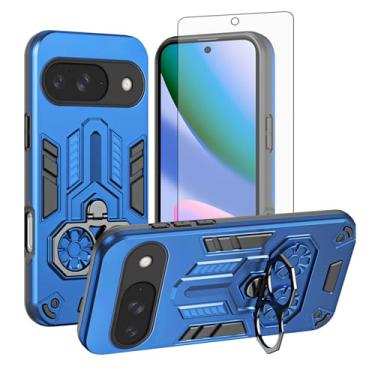 Imagem de Asuwish Capa de celular para Google Pixel 10/10 Pro 5G com protetor de tela de vidro temperado e suporte de anel rígido fino de couro PU híbrido acessórios para celular Pixel10 10Pro Nove mulheres