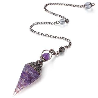 Imagem de Pendulum Crystal MAIBAOTA Ametista natural para radiestesia