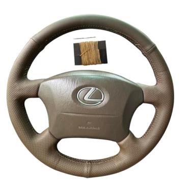 Imagem de Acessório de proteção interior de couro genuíno preto costurado à mão para capa de volante de carro, para FThld22