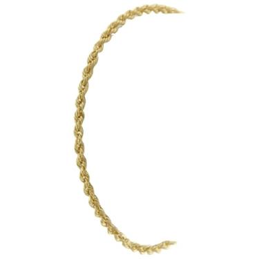 Imagem de Pulseira Feminina Cordão Baiano 19 Cm Ouro 18k 750 Amarelo 22 Cm