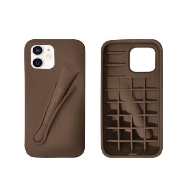 Imagem de Capinha Lip Case Compativel com iPhone 12 Porta Gloss ou Batom Silicone Macio Resistente Premium