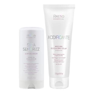 Imagem de Amend Kit Leave In Seca Sem Frizz 180ml + Acidificante Máscara Equilíbrio do PH 250g