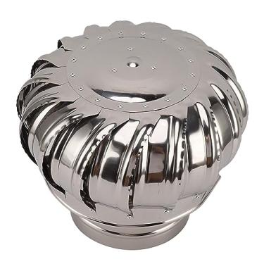 Imagem de Matybobe Tampa de ventilação rotativa de chaminé de aço inoxidável anti corrente descendente com braçadeira para uso doméstico e comercial (tipo 150 espesso)