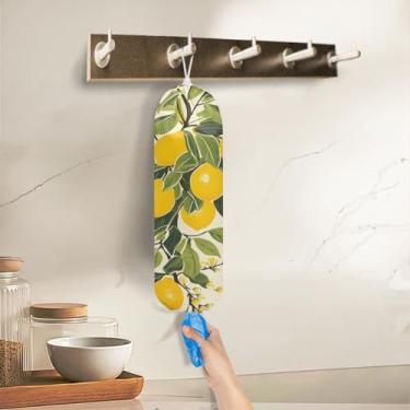 Imagem de Suporte de plástico de limão, organizador de sacolas plásticas de mercearia para sacolas de supermercado, organizador de sacos de lixo de parede para carro de viagem do dia dos namorados, presentes de