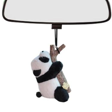 Imagem de Shakven Charme de espelhos retrovisores de carro, pingente de espelhos retrovisores de carro de boneca de pelúcia,Acessórios para carro Boneca de pelúcia com cordão resistente | Decoração de carro com