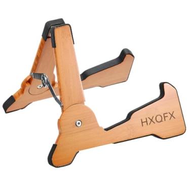 Imagem de Suporte de Violão Madeira Dobrável Portátil A-Frame com EVA Macia para Elétrico Acústico Ukulele Baixo resistente e duradouro Sem necessidade montagem