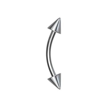 Imagem de Piercing Aço Cirurgico Prata Sobrancelha Tragus Spikes Rook - Oremte