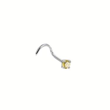 Imagem de Piercing Aço Cirurgico Amarelo Nariz Nostril  Zirconia - Oremte