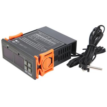 Imagem de Controlador de Sensor de Temperatura, Sonda Dupla Display Duplo Stc 3008 Com Revestimento de Plástico para Estufa de Geladeira Agrícola (12V)